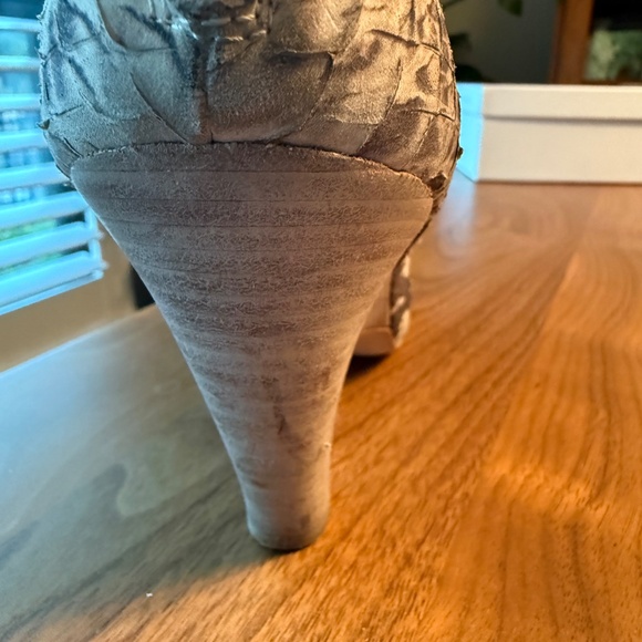 Barneys New York - Python print open toe booties - size 39 - Picture 4 of 7